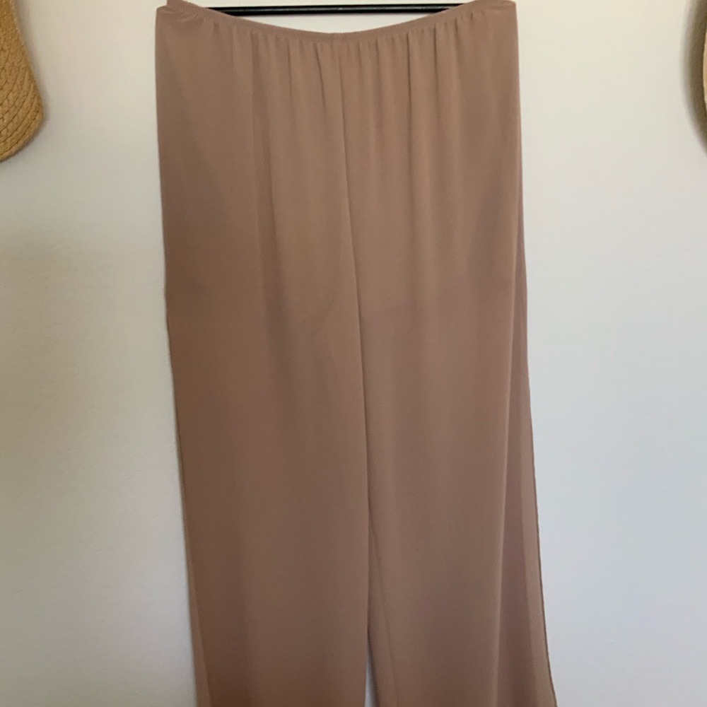 TAN SHIFON STYLE LONG PANTS